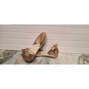 Wanted Kensington Girls Espadrille Gold Sandals Size 3 NWT